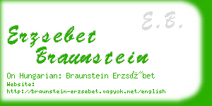 erzsebet braunstein business card